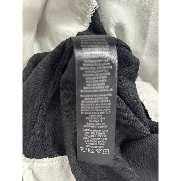 Adrianna Papell Twofer Black White Sweater Size Large Faux Layered Knit Top - Picture 11 of 12